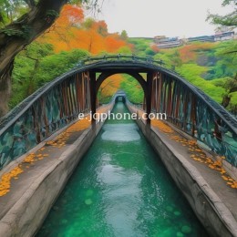 在青山绿水之间，我想牵着你的手，走过这座桥，桥上是绿叶红花，桥下是流水人家，桥的那头是青丝，桥的这头是白发。